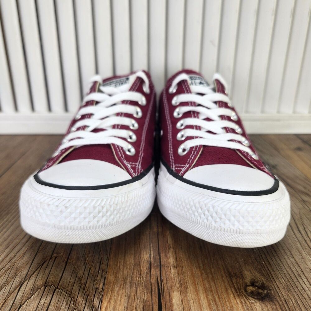Converse Chuck Taylor All Star OX Sneakers Womens Sz 7 Maroon Canvas Shoes M9691 - Picture 2 of 11